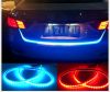 RGB Led strip car tail brake light Dual color flow type drl for trunk box with side turn signals rear lights