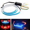 RGB Led strip car tail brake light Dual color flow type drl for trunk box with side turn signals rear lights