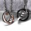 Wholesale Changeable Couple Ring Style Pendant Engrave Lover Enternal Necklace