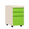 Two Color Metallic Furniture Mobile Pedestal Steel Filing Cabinet