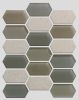 Waterjet Glass and Stone Mosaic - MD-1624HEXMS1P
