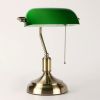 European & American Style Metal Lampbody with Glass Shade Retro Table Lamp