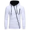 Fashion Bias Zipper Design Casual Hoodies