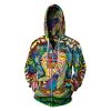 Black Goku Dragon Ball Full Print Sublimation Men Zipper Hoodie