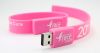 Customized logo imprinting usb popular seliing bracelet usb pendrive 4gb 8gb 16gb 32gb