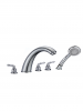 Wide Spread Bath Faucet with Hand-held Shower Faucet