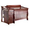 No. 1235 ASTM listed North American style 4 in 1 pine wood solid wood Baby crib with drawer &amp; changing table 51x27''