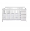 No. 1235 ASTM listed North American style 4 in 1 pine wood solid wood Baby crib with drawer &amp; changing table 51x27''