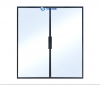 Best price vertical display showcase refrigerator freezer glass door