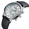 Business Fashion Waterproof Watches Belt Quartz Belt Calendar Six-pin Watch Disk Men's Watch