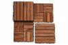 BeNK 6-slat acacia wood decking tiles for balcony terrace garden 