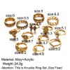 Alloy Vintage Stackable Knuckle Rings Taiji Design