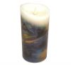 Church Warm Light Saint Moving Wick Silkscreen Printed Led Candles Religious