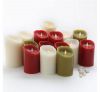 Ivory Colorful Real Wax Led Candle Motion Flame Battery Operated Candle