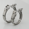 1.5''~6.0'' V Band Clamp Set Turbo Exhaust Clamp with Male and Female Flanges Stainless Steel Clamp