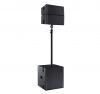 dual 5-inch mini line array speaker and 12-inch active subwoofer coaxial sound system combination