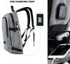 Travelambo Business Water Resistant Polyester 30-45 days Travel Bag with USB Charging Port and Lock Fits Under 17-Inch Laptop and Notebook (Gray)