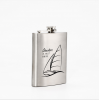 factory direct wholesale brushed 7oz hip flask with funnel