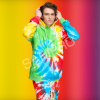 custom made Poly Cotton Tie dye hoodie short set