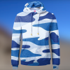 Multi color panel custom logo Fleece hoodie