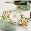 Luxury Elegant Mechanical Watches Relojes Jade Dial Genuine Leather Strap Couple Automatic Watch