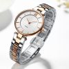 New Fashion Luxury Two-tone Stainless Steel Band  5 ATM Water Resistant Wrist Watch for Lady with Sapphire Glass