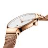 Ultra-thin Movement Gold Quartz Watch with Mesh Straps 5 ATM Water Resistant for Women