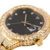 18K Luxury Golden Business Men Watches Sapphire Glass Fashion Diamonds Watch With CNC Czech Diamond