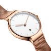 Ultra-thin Movement Gold Quartz Watch with Mesh Straps 5 ATM Water Resistant for Women