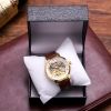 Fashion gold wrist watch automatic mechanical movement men's watch