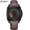  Fashion genuine leather mechanical watch accuracy mechanical watch high quality