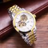 Custom Solid Stainless Steel Skeleton Mechanical Watch China Manufacture