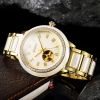 High end skeleton automatic mechanical jade watch for men and women