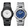 Black Plating Stainless Steel Auto-date Lady Mens Watch 