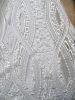 Embroidery all over fabrics/White bridal laces/Lace fabric with beaded applique for wedding dress