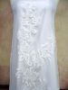 New Design hot sale Embroidered lace Fabric white bridal lace For Wedding gowns/bridal dress