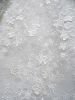 Beautiful flower design Sequins lace fabric bridal white lace ivory lace for bridal wedding dress