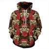 2019 new rose skull pattern 3d sublimation printing hoodies