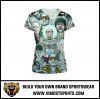 Logo custom sublimation printed women short sleeve T-shirt breathable