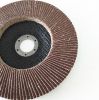 125mm calcined alumina  flap disc make up of sandpaper with 115mm metal backing pad