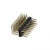 2.54mm Male double row pin header right angle dip type 