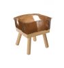 Stool with Goat Skin L...