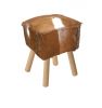 Stool with Goat Skin L...