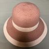 wholeseller fashion lady striped straw sun hats, trend women beach hat, elegant paper bucket hat, recycle customized fashion accessories