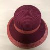 wholeseller fashion lady striped straw sun hats, trend women beach hat, elegant paper bucket hat, recycle customized fashion accessories