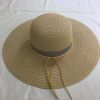 wholeseller fashion lady light brown straw sun hats, trend cheap women floppy beach hat, elegant paper hat, recycle customized fashion accessories