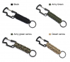 survival climbing button carabiner paracord keychain, paracord keyring for paracord Mountain buckle camping