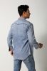 Men's fashion slim denim shirt with two pockets