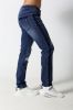 Men's slim denim jeans with dark side and pocket edge