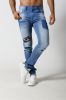 Men's Skinny jeans with distressed and patches